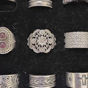 CLOSET CLOSING! Lovely Ornate Filigree Floral Sterling Silver Ring